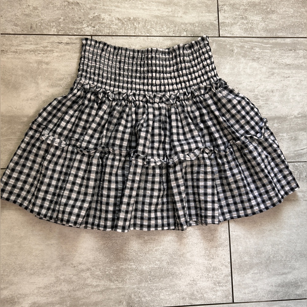 Sincerely Jules plaid black and white skirt size Medium